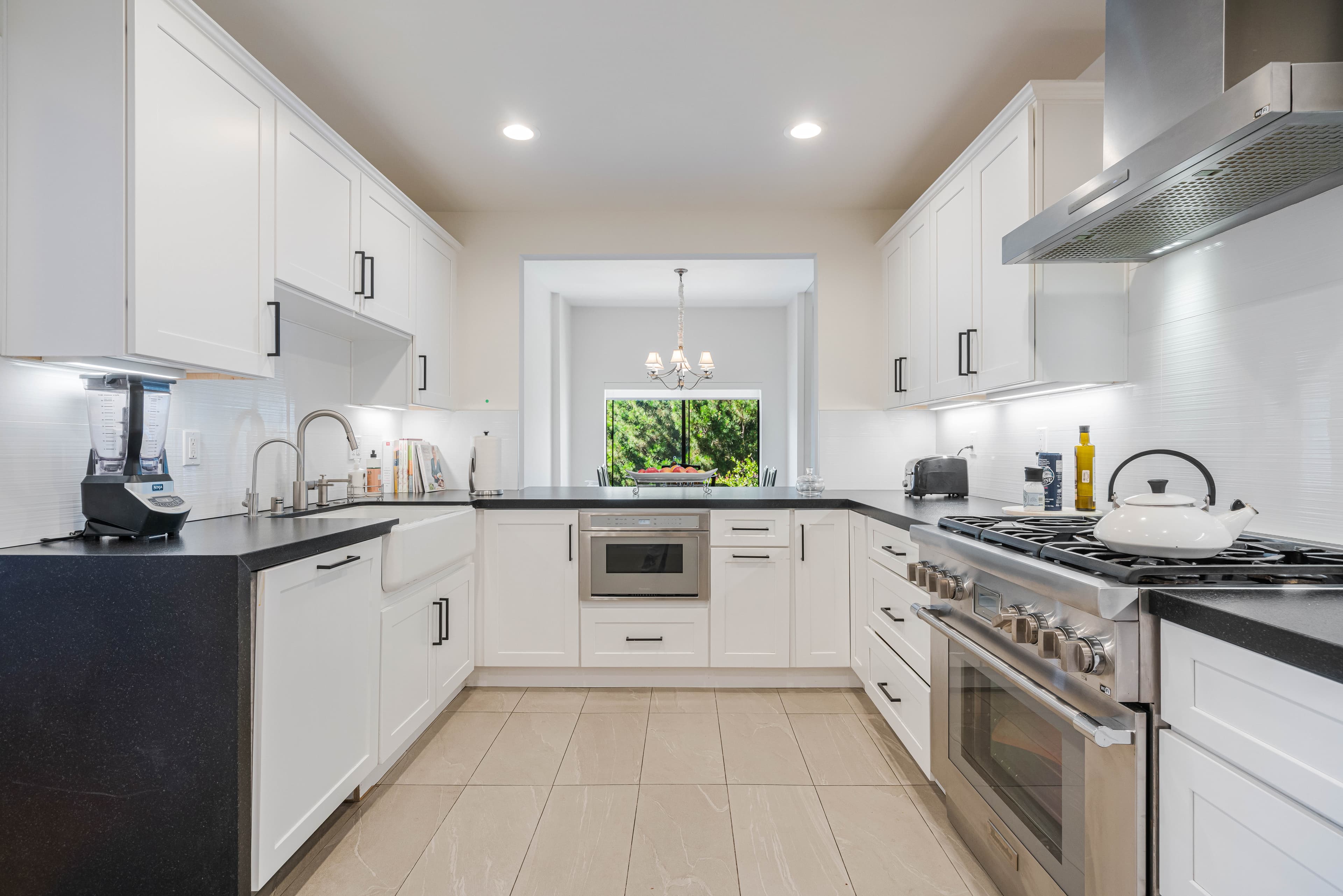 Remodeled kitchen at 1666 Michael Lane, a Pacific Palisades townhome lease in which Adel Dibaei provided dual representation.
